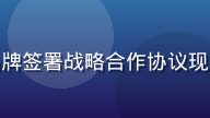 星空颖视与多家知名品牌签署战略合作协议现场，双方代表握手合影